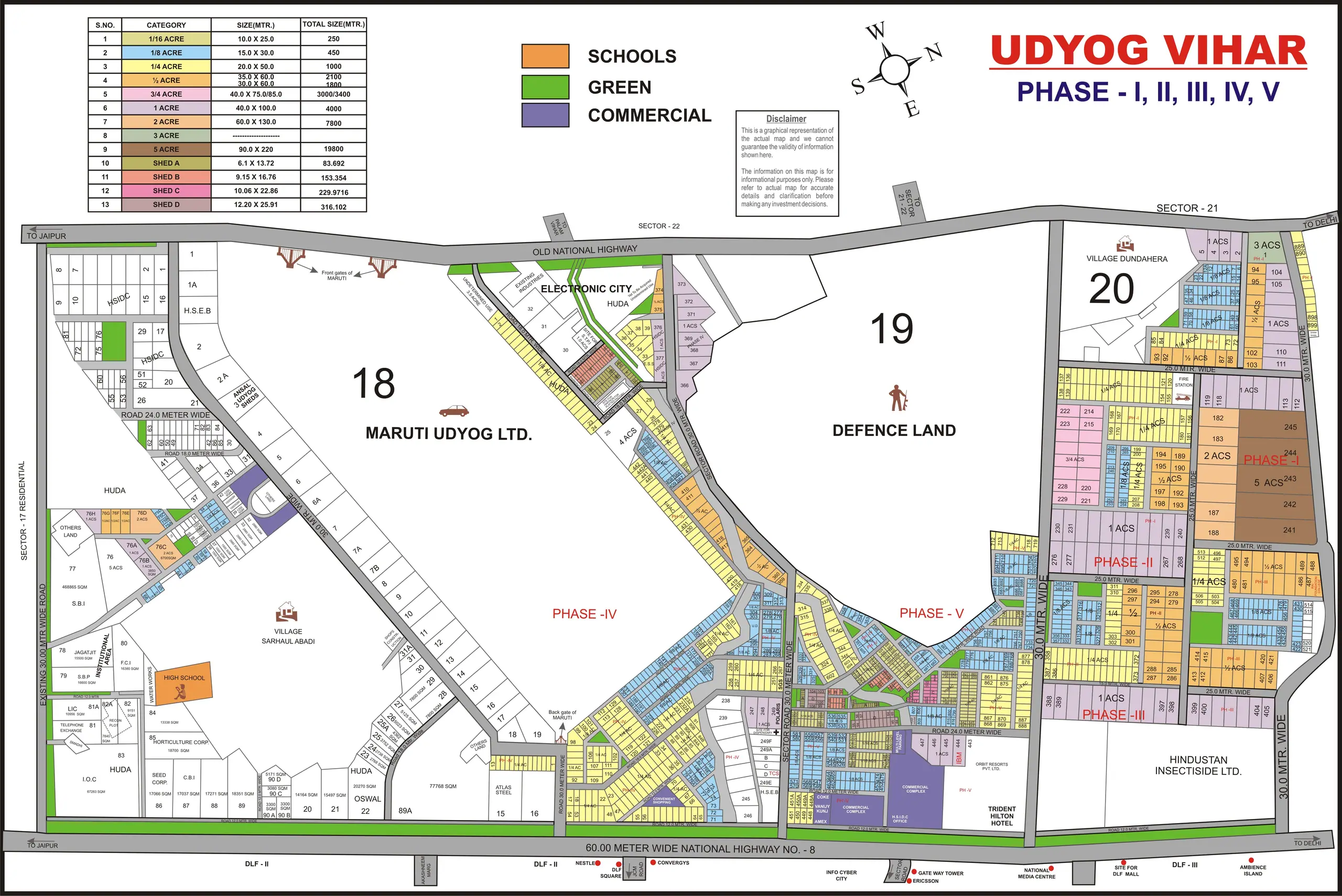 Udyog Vihar plot map