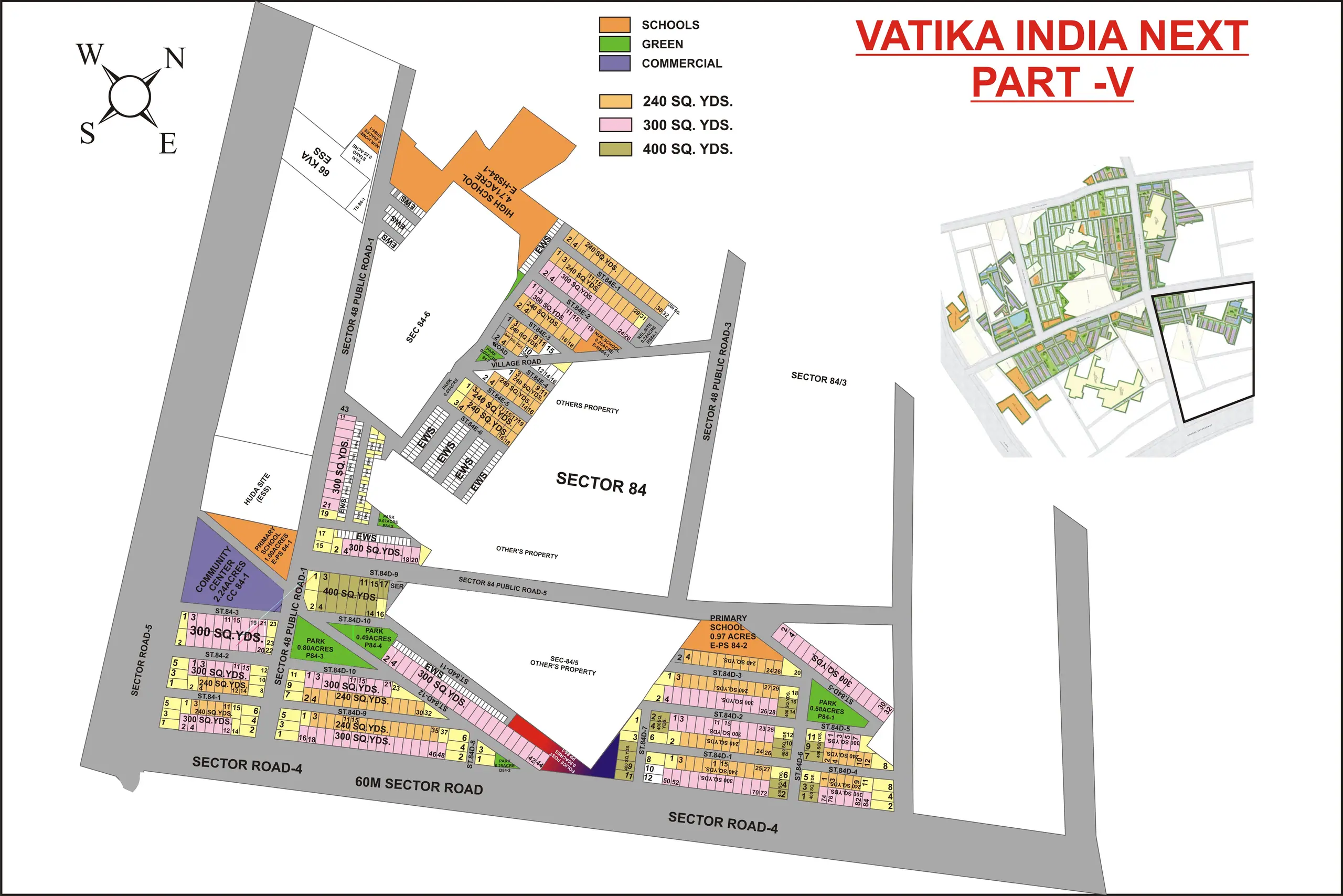 Vatika India Next 5 plot map